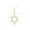 Gold, variant on Star Of David Pendant Necklace 18" Inches Cabel Chain Jewelry Gift For Women 14K Yellow Gold Plating 925 Sterling Silver