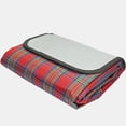 thumbnail image 4 of Extra Large Plaid Picnic Blanket with Handles Waterproof Beach Garden Outdoor Washable Picnic Camping Blanket 150cm X 200cm (Red), 4 of 4