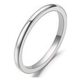 thumbnail image 1 of 1pc Unisex Couples Ring Set - 2mm Stainless Steel Stackable Rings for Engagement and Wedding, 1 of 4