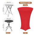 thumbnail image 2 of Uxcell Cocktail Tablecloth Spandex Stretch Tablecloth 2 Pcs Red 32" Dia x 43" Height, 2 of 7