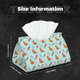 thumbnail image 6 of Goofa Rabbit Is Eating Carrots Pattern Triangle Square Tissue Box Cover, Modern PVC Leathe Facial Paper Holder,Decorative Holder/Organizer for Bathroom Vanity Countertop, 6 of 9