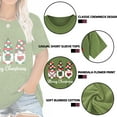 thumbnail image 5 of XCHQRTI Christmas Tree Shirt for Women Plus Size Tshirt Short Sleeve Graphic Top, 5 of 11