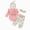 R635-Pink, variant on NOLDARES Baby Girl Newborn Fall Winter Outfits 3Pcs Set Long Sleeve Romper Bell Bottom Pants Headband Clothes,Green,0-3 M