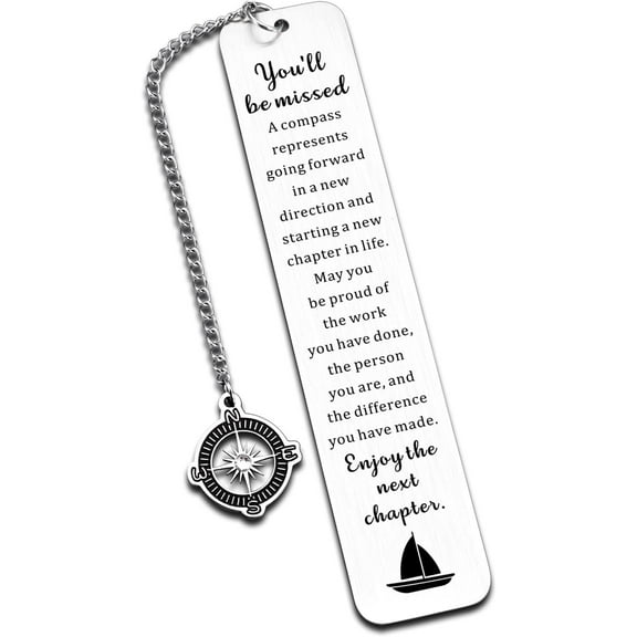 You Will Be Missed Coworker Bookmark Gifts for Women Men Boss Day Gifts Leaving Goodbye Farewell Going Away Gift for Coworkers Employee Friends Off to College Retirement Halloween Boo Basket Stuffer