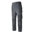 thumbnail image 4 of TOMVIGX Mens Cargo Pants Relaxed Fit Waterproof Ripstop Hiking Pants Lightweight Elastic Waist Stretch Work Jeans Slim Fit Hunting Gray Pants with Multiple Pockets M, 4 of 8
