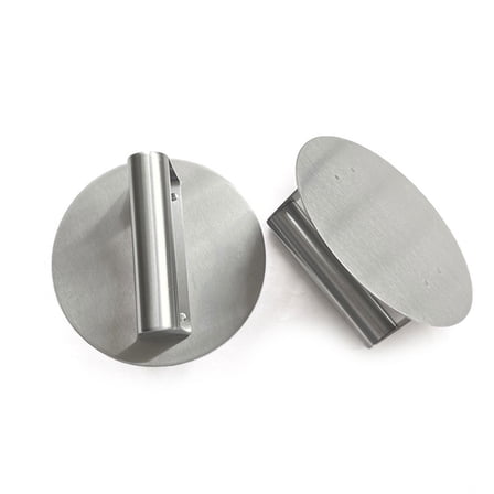 CIMAXIC Burger Press Silver 2Pcs 6.3x6.3in Stainless Steel