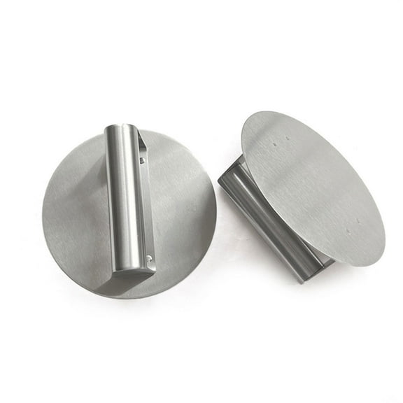 CIMAXIC Burger Press Silver 2Pcs 6.3x6.3in Stainless Steel