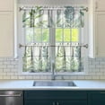 thumbnail image 2 of Leaves Of Green Plants 3-Piece Kitchen Curtains Set Kitchen Curtains Sets with Valance for Windows Rod Pocket Machine Washable Kitchen Decor(54"x18"+2x27.5"x24"), 2 of 6