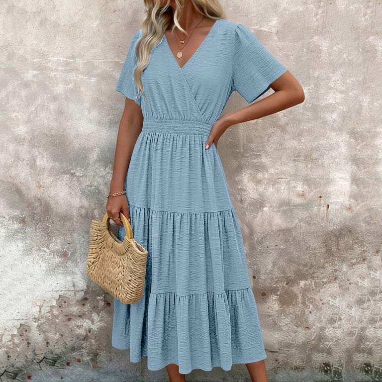 ladies tiered dresses Amanda Tiered Dress in Cream XL / Cream