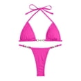 thumbnail image 1 of FhsagQ Women's Swimsuit Sets Camisoles & Tanks Built In Women's Solid Two Piece Swimsuit Tobikini With Removable Pads No Underwire Women's Swimsuit Sets Sleep Swimsuit Sets XS, 1 of 4