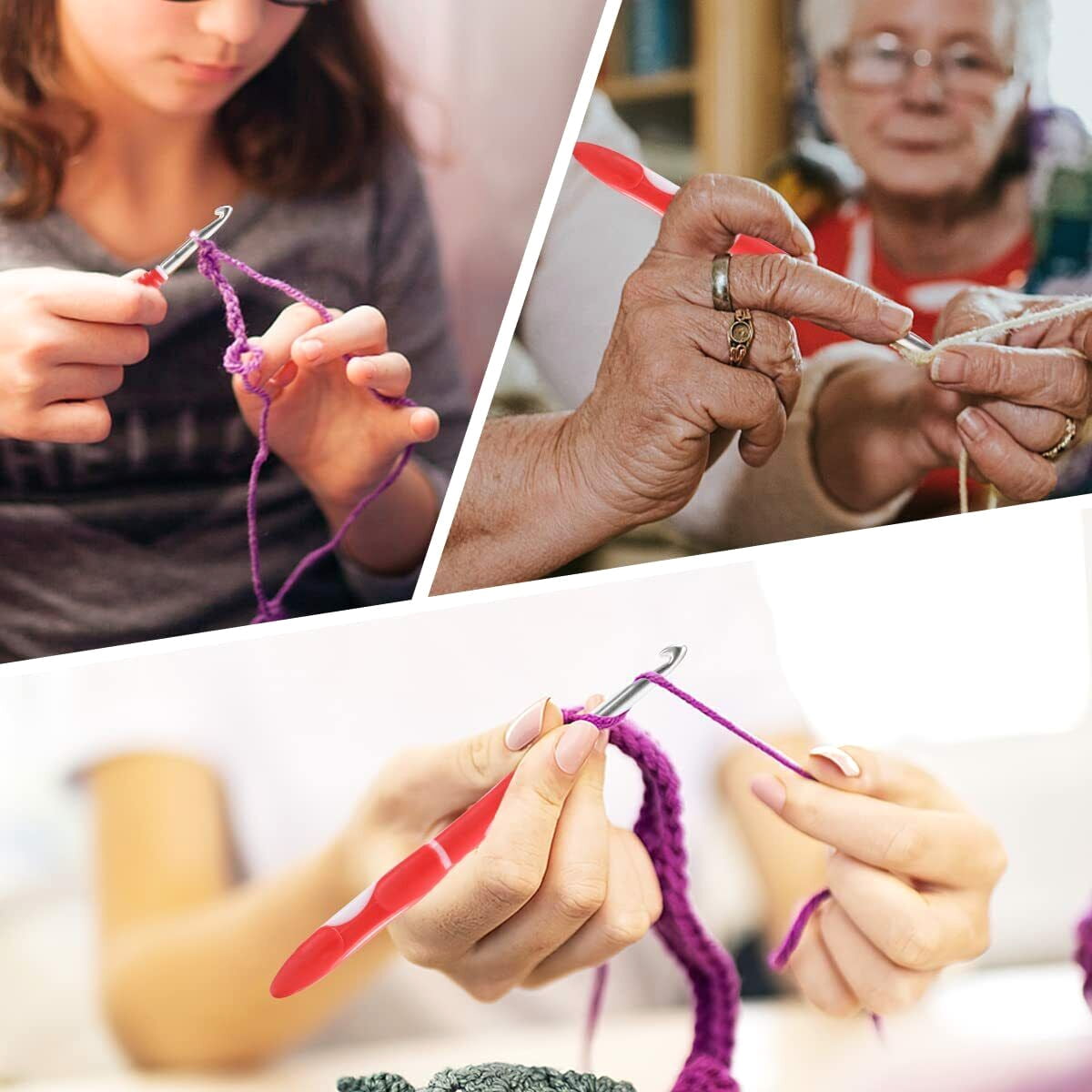 68 PCS CROCHET Kits for Beginners Colorful Crochet Hook Set with Case CA  $34.79 - PicClick AU