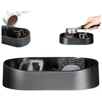 Coffee Portafilter Cleaning Kit, Complete Coffee Portafilter Stiff Cleaning Accessories Kit Tools with Grounds Catcher & Cleaning Brush for 51/53/58mm, Suitable for Baristas & Cafes