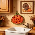 thumbnail image 4 of Fall Pumpkin Fleece Hand Towel,Thanksgiving Kitchen Decor Absorbent Quick Dry Wall Hanging Cleaning Cloth with Autumn Maple Print,Soft Polyester Wiping Towel for Bathroom Counter, 4 of 7