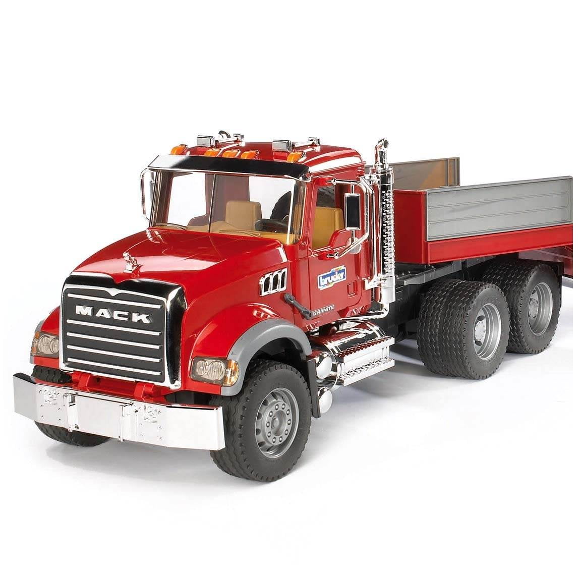 Bruder flatbed truck with excavator & loader deals