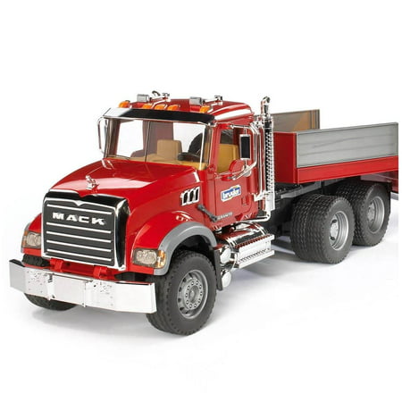 Bruder Toys Mack Granite Flatbed Truck w/ Low Loader & JCB Loader