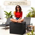 thumbnail image 4 of 35 Gallon Outdoor Storage Box Waterproof, Resin Deck Box with Lockable Lid, Patio Storage Bench for Cushions, Package Delivery, Garden Tools, UV Resistant, Black, 4 of 9