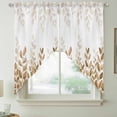 thumbnail image 2 of Eucalyptus Leaves Swag Curtains for Kitchen/Bedroom/Living Room, Spring Plants Country Yellow Scalloped Curtains 63 Inch Long, Rod Pocket Window Swag Topper Curtains Valances 2 Panels Set 36"x63", 2 of 8