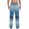 thumbnail image 4 of Blue Artistic Pattern Men's Pajama Pants Cotton Long Sleepwear Lounge Pants XL, 4 of 7
