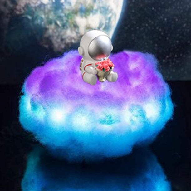 Luz de astronauta de nube colorida LED, luz de nube de galaxia LED, luz nocturna colorida con efecto de arco iris 3D con control remoto para niños, luces de hadas de 12 colores, regalo para cumpleaños Namotu LN-2428-1