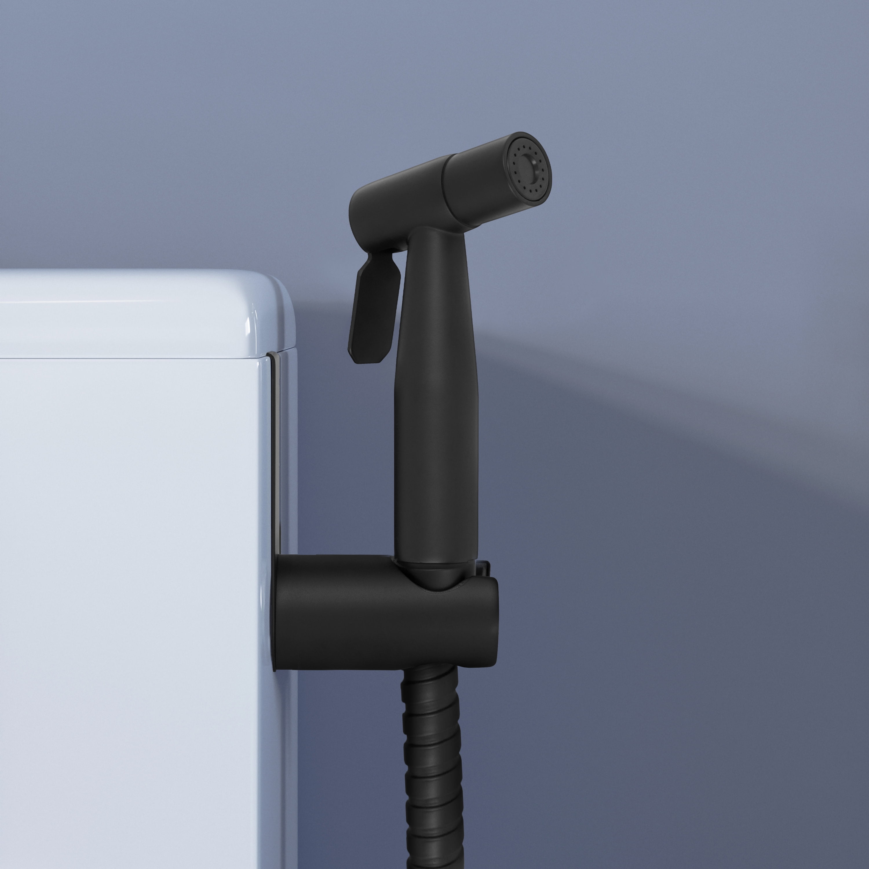 Design House Modern Single-Function Dual-Mount Hand Held Bidet Sprayer for Bathroom, Matte Black