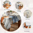 thumbnail image 5 of Orange Blue Pumpkin Fall Table Cloth Waterproof Tablecloths, Thanksgiving Maple Leaves Branch Tablecloth Dining Table Cover for Kitchen Party Tabletop Outdoor, Square Tablecloth 60x60 Inch, 5 of 9
