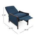 thumbnail image 6 of Upholstered Pushback Recliner Chair, Traditional Push Back Recliner Chair with , Recliner Chair with Lumbar Support , Mid Century Modern Armchair for Living Room,Navy Blue, 6 of 7