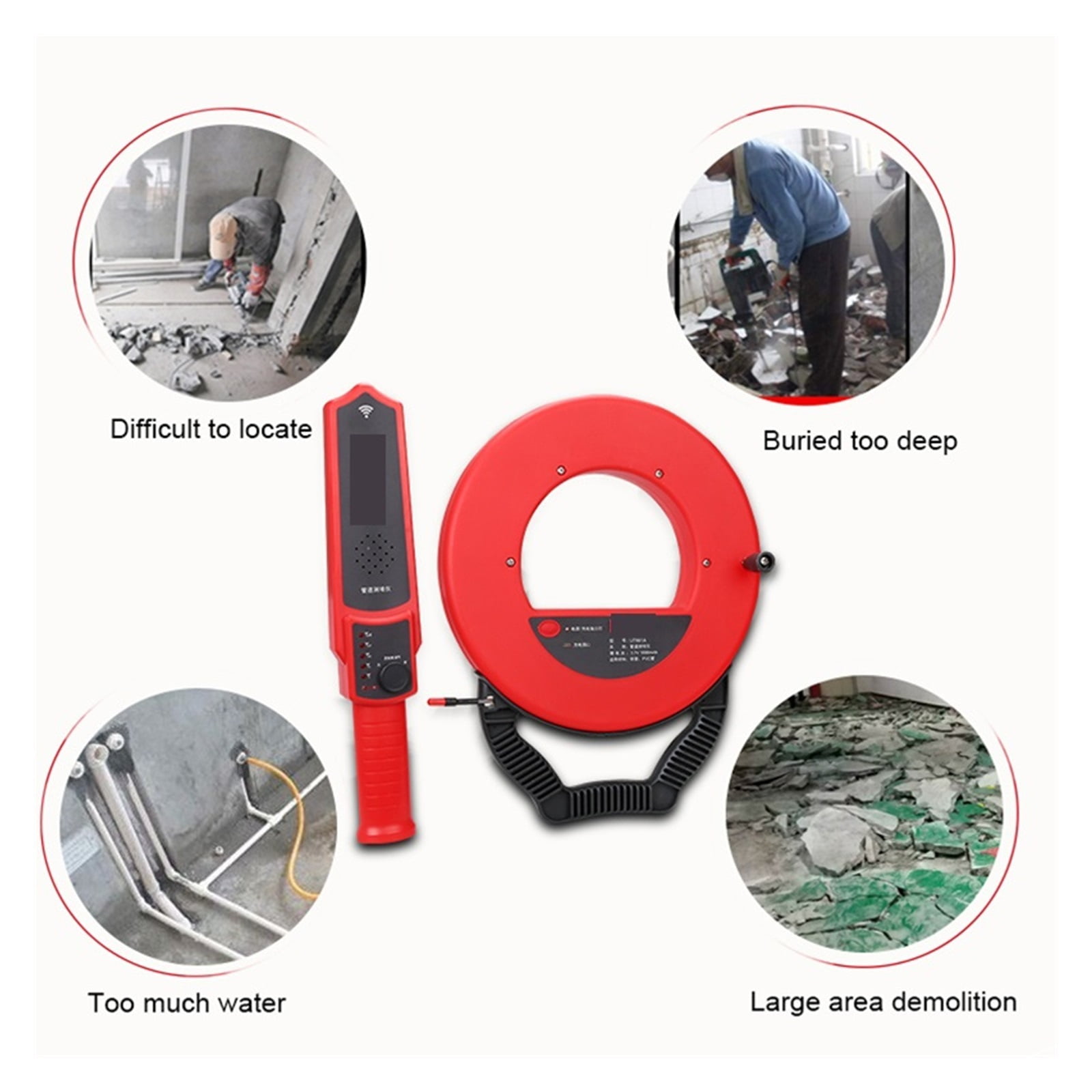 UT661A UT661B Wall PVC Iron Pipe Blockage Detector Diagnostic-tool Scanner Pipeline Blocking Clogging Plumbers Instrument ,Easy to Use