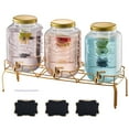 thumbnail image 1 of VEVOR Drink Dispenser 2 Gal Beverage Dispenser for Parties Glass with Stand 3PCS, 1 of 9
