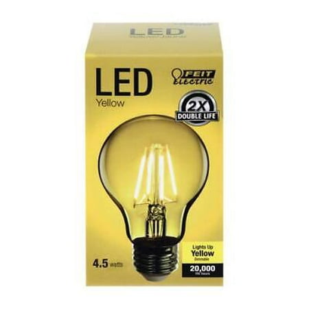 

2Pc Feit Electric Filament A19 E26 (Medium) LED Bulb Yellow 30 W 1 pk