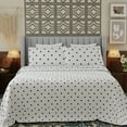 thumbnail image 6 of Color Sense Full Polka Dot Navy Brushed Cool & Crisp Cotton Blend Percale 4-Piece Print Bedsheet Set, 6 of 9