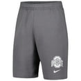 thumbnail image 2 of Men's Nike Gray Ohio State Buckeyes Fleece Shorts, 2 of 3