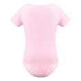 thumbnail image 4 of Yartina Kids Girls Short Sleeves Ballet Dance Gymnastics Leotard Clothing with Tied Skirt Pink L, 4 of 6