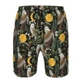 thumbnail image 3 of Logiee Owls And Plants Print Mens Swim Trunks Quick Dry Board Shorts,Breathable Hawaii Beach Shorts Swimwear Bathing Suits-Medium, 3 of 6