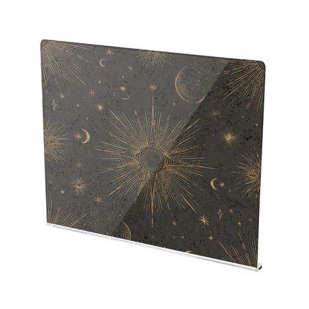 13.4" x 16.5" Food-Grade Acrylic Cutting Board Non-Slip Kitchen Chopping Board Vintage Celestial Pattern