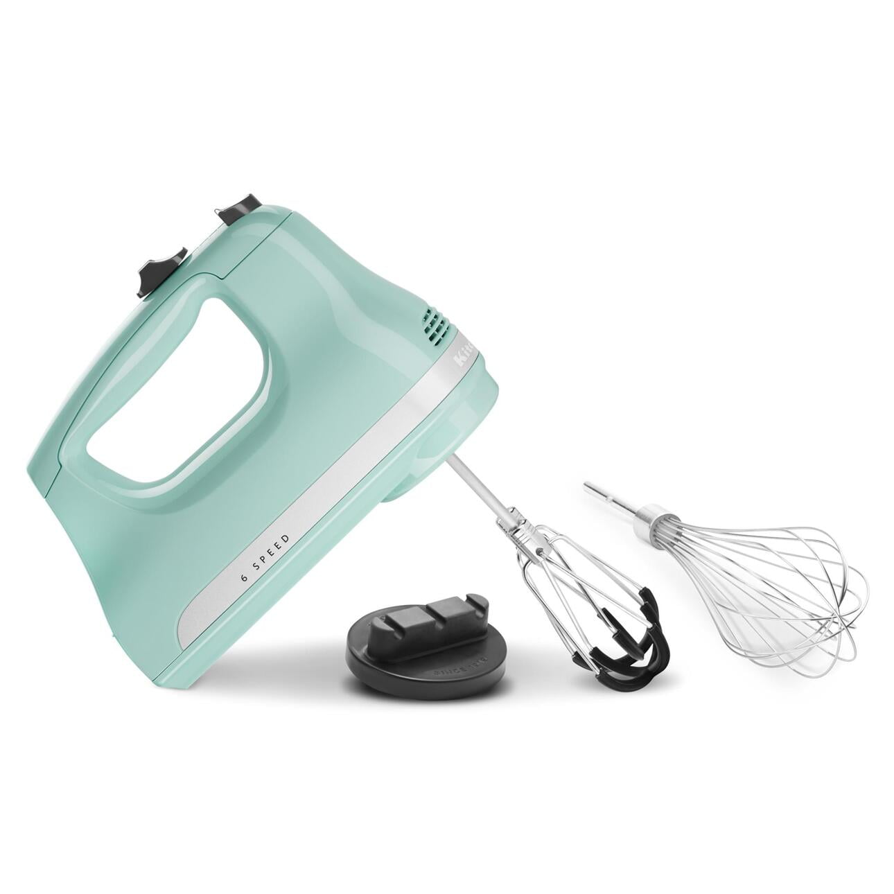KitchenAid 6 -Speed Hand Mixer with Flex Edge Beaters Corded Electric Hand Mixer, Ice Blue