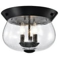 thumbnail image 6 of Nuvo Lighting Boliver 3 Light Flush Mount - Matte Black Finish - Clear Seeded Glass, 6 of 15