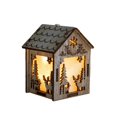 thumbnail image 2 of Escena de madera de Navidad Casa Estatuilla Luz luminosa Decoración de Reno-s Hugo Casa de miniaturas de madera, 2 of 9