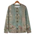 thumbnail image 6 of Kaondbfi Cardigan for Women, Single Plush Art Print Comfortable Knitted Cardigan Women's Winter Coat, 6 of 9