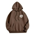 thumbnail image 4 of MHFRRA Sudadera con Capucha Estampada para Uso Diario Sudadera Informal para Mayor Comodidad y Estilo En Actividades Deportivas y de Ocio Marrón, 4 of 5