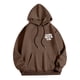 thumbnail image 4 of MHFRRA Sudadera con Capucha Estampada para Uso Diario Sudadera Informal para Mayor Comodidad y Estilo En Actividades Deportivas y de Ocio Marrón, 4 of 5