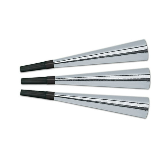 Beistle 9" Foil Horns Silver 30/Pack 88092-S