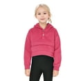 thumbnail image 6 of Girls Clothes Girls' Hoodies Sweatshirts with Pocket Fleece Warm Half Zipper Pullover Crop Top Long Sleeve Sweater for Teen Girls 6-12 Y, 6 of 8