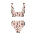 thumbnail image 5 of Daiia Beautiful Butterflies and Hearts Women's Bikini Set Two Piece Swimsuit High Waisted Bikini Adjustable Straps Bikini Perfect for Beach, Pool, and Summer Vacation-Small, 5 of 9