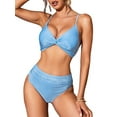 thumbnail image 1 of BeautyIn Bathing Suits Women High Waisted Bikini Set 2-Pieces Swimsuits With Glitter Adjustable Shoulder Straps, 1 of 6