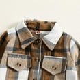 thumbnail image 6 of GYRATEDREAM 0-5T Little Kids Toddler Baby Boy Girl Shirt Jacket Plaid Long Sleeve Button Down Fall Flannel Shacket Coat Tops, 6 of 11