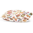 thumbnail image 4 of Christmas Forest Animals Set Velvet Oblong Lumbar Plush Throw Pillow Cover/Shams Cushion Case 20x30in Decorative Invisible Zipper Design for Couch Sofa Pillowcase Only, 4 of 7