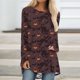thumbnail image 3 of Blusa suelta informal de manga larga con cuello redondo para mujer, camisas con estampado de Halloween Fridja  czfsfas3094, 3 of 5