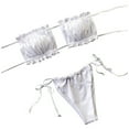 thumbnail image 4 of Tbopshirt Bikinis for Women Clearance,Womens Bathing Suits,Women Ruched Hollow Sexy Bikini Push-up Padded Swimwear Swimsuit Beachwear Set,Womens Swimsuits Summer Savings, 4 of 7