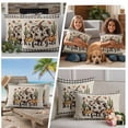 thumbnail image 5 of White Black Pumpkin Fall Outdoor Waterproof Pillow Covers, Farmhouse Plaid Botanical Cactus Rustic Decorative Square Throw Pillowcase Sofa Cushion Sham for Patio/Couch/Chair, 24"x24" 2 Pack, 5 of 8
