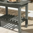 thumbnail image 2 of Spaco HDPE Shower Bench, Waterproof Shower Stool with Handle, Storage Shelf, Non-Slip Pads for Indoor and Outdoor, Dark Gray, 2 of 11